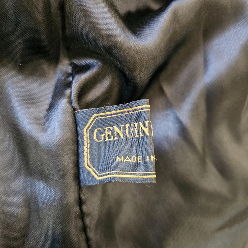 Azteca Vintage Black Genuine Leather Jacket - Size M - Made in Argentina - Picture 7 of 9